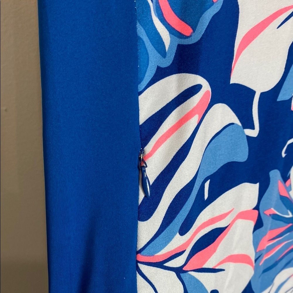 Tail Activewear Zaya Tennis Golf Quarter Zip Short Sleeve Leaf Tropical Dress S - Picture 4 of 7